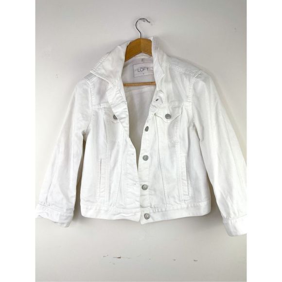 LOFT Jackets & Blazers - Loft White Denim Jean Jacket Size M